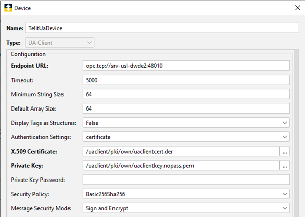 Authorizing Certificates On Unified Automation Opc Ua Server