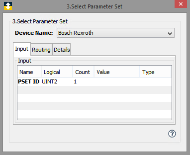 Bosch Rexroth Select Parameter Set