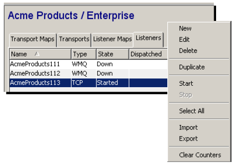 Using the Listeners tab