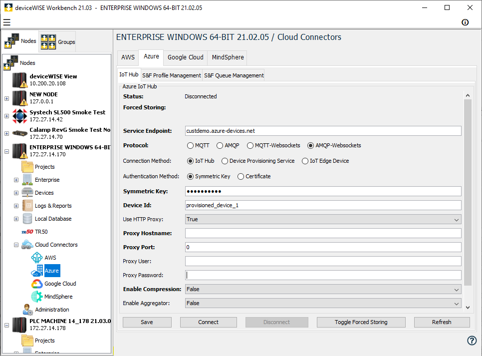 Azure Part 2 Optional Connection Azure IoT Settings