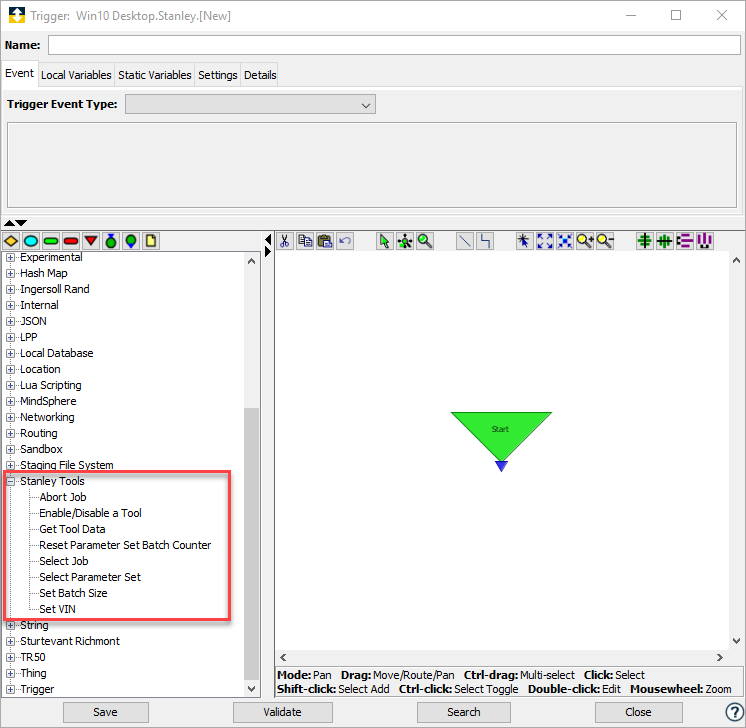 Stanley Tools trigger actions