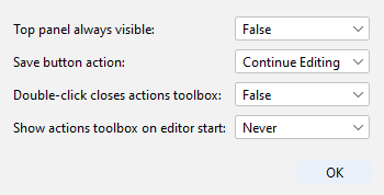 Trigger Editor Settings